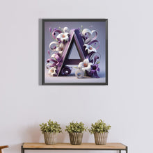 Load image into Gallery viewer, Diamond Painting - Full Round - Lily letter A (40*40CM)