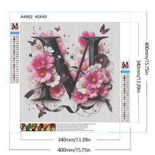 Load image into Gallery viewer, Diamond Painting - Full Round - Daisy letter M (40*40CM)