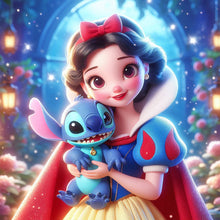 Load image into Gallery viewer, Diamond Painting - Full Round - Stitch and Snow White (40*40CM)