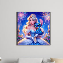 Load image into Gallery viewer, Diamond Painting - Full Round - Stitch and Princess Cinderella (40*40CM)