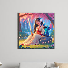 Load image into Gallery viewer, Diamond Painting - Full Round - Stitch and Princess Mulan (40*40CM)