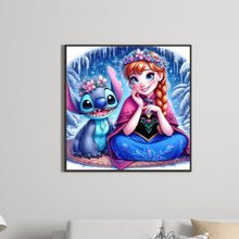Load image into Gallery viewer, Diamond Painting - Full Round - Stitch and Princess Anna (40*40CM)
