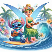 Load image into Gallery viewer, Diamond Painting - Full Round - Stitch and Princess Tinker Bell (40*40CM)