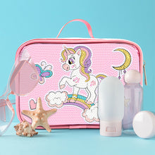 Load image into Gallery viewer, Cartoon Unicorn 5D DIY Diamond Painting Makeup Bag Rhinestone Zipper Handbag