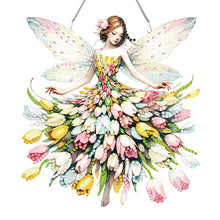 Load image into Gallery viewer, Acrylic Special Shaped Tulip Elf Girl Diamond Painting Hanging Home Decorations