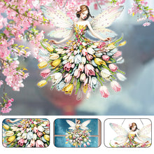 Load image into Gallery viewer, Acrylic Special Shaped Tulip Elf Girl Diamond Painting Hanging Home Decorations