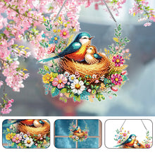 Load image into Gallery viewer, Acrylic Special Shaped Bird Family Hanging Diamond Art Kits Bedroom Decoration