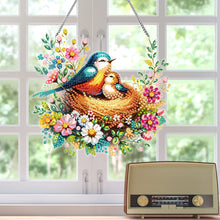 Load image into Gallery viewer, Acrylic Special Shaped Bird Family Hanging Diamond Art Kits Bedroom Decoration