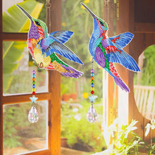 Load image into Gallery viewer, Suncatcher Hummingbird Diamond Painting Hanging Sign Double Sided (SMDZ302)