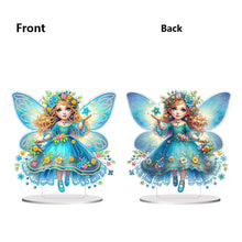 Load image into Gallery viewer, PVC Round Special Shaped Butterfly Fairy Diamond Painting Desktop Decorations