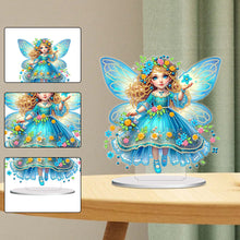 Load image into Gallery viewer, PVC Round Special Shaped Butterfly Fairy Diamond Painting Desktop Decorations