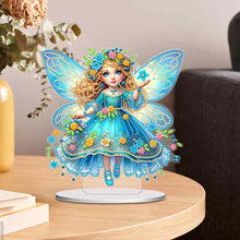 Load image into Gallery viewer, PVC Round Special Shaped Butterfly Fairy Diamond Painting Desktop Decorations