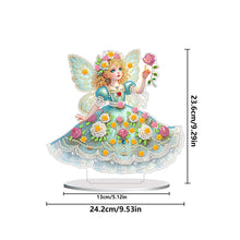 Load image into Gallery viewer, PVC Round Special Shaped Butterfly Fairy Diamond Painting Desktop Decorations
