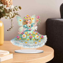 Load image into Gallery viewer, PVC Round Special Shaped Butterfly Fairy Diamond Painting Desktop Decorations