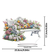 Load image into Gallery viewer, PVC Round Special Shaped Flower Bench DIY Diamond Painting Desktop Decorations