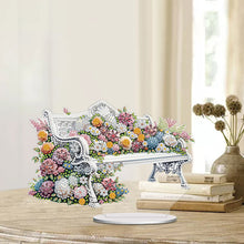 Load image into Gallery viewer, PVC Round Special Shaped Flower Bench DIY Diamond Painting Desktop Decorations