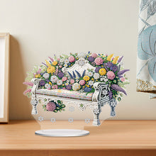 Load image into Gallery viewer, PVC Round Special Shaped Flower Bench DIY Diamond Painting Desktop Decorations