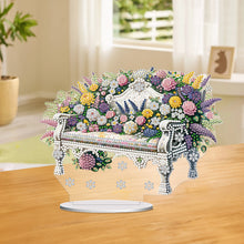 Load image into Gallery viewer, PVC Round Special Shaped Flower Bench DIY Diamond Painting Desktop Decorations