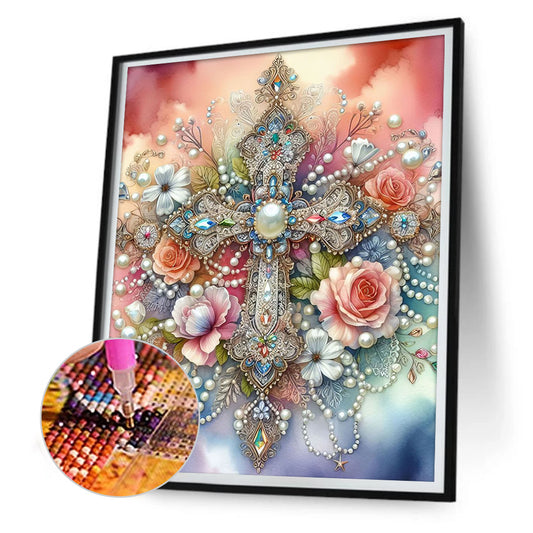 Diamond Painting - Full Round - ornate cross (30*40CM)