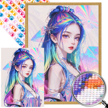 Load image into Gallery viewer, AB Diamond Painting - Full Round - modern girl (40*55CM)