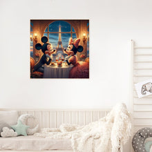 Load image into Gallery viewer, Diamond Painting - Full Round - Mickey and Minnie under the Eiffel Tower in Paris (30*30CM)