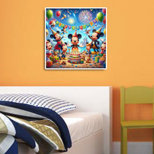Load image into Gallery viewer, Diamond Painting - Full Round - mickey birthday party (30*30CM)
