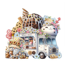 Load image into Gallery viewer, Diamond Painting - Partial Special Shaped - Goblin and Cookie Ice Cream Truck (30*30CM)