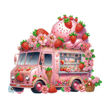 Load image into Gallery viewer, Diamond Painting - Partial Special Shaped - Goblin and Strawberry Ice Cream Truck (30*30CM)