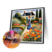 Load image into Gallery viewer, Diamond Painting - Full Round - girl and her garden (50*50CM)