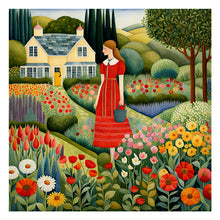 Load image into Gallery viewer, Diamond Painting - Full Round - gardening girl (50*50CM)