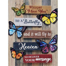Load image into Gallery viewer, Diamond Painting - Full Round - butterfly slogan (30*40CM)