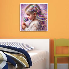 Load image into Gallery viewer, Diamond Painting - Full Round - Rose colored hair girl (30*30CM)