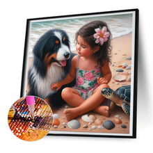 Load image into Gallery viewer, Diamond Painting - Full Round - beach girl (30*30CM)
