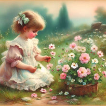 Load image into Gallery viewer, Diamond Painting - Full Round - garden girl (30*30CM)