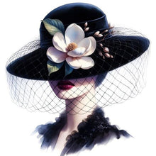 Load image into Gallery viewer, Diamond Painting - Full Round - Lady in top hat (30*30CM)