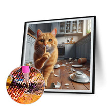 Load image into Gallery viewer, Diamond Painting - Full Round - funny cat (40*40CM)