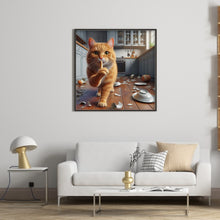 Load image into Gallery viewer, Diamond Painting - Full Round - funny cat (40*40CM)