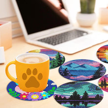 Load image into Gallery viewer, 8Pcs DIY Landscape Diamond Painting Coasters with Holder for Party Decor
