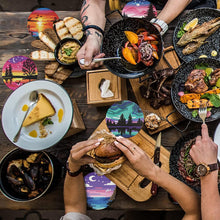 Load image into Gallery viewer, 8Pcs DIY Landscape Diamond Painting Coasters with Holder for Party Decor