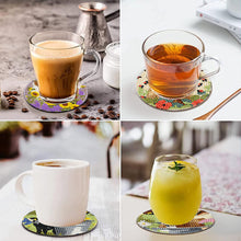 Load image into Gallery viewer, 8Pcs Pastoral Cow Diamond Painting Coasters with Holder Animal for Party Decor