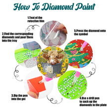 Load image into Gallery viewer, 8Pcs Pastoral Cow Diamond Painting Coasters with Holder Animal for Party Decor