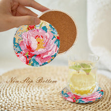 Load image into Gallery viewer, 8Pcs Blooming Flower Diamond Painting Coasters with Holder Animal for Party