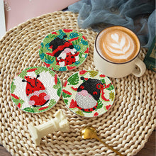 Load image into Gallery viewer, 8Pcs Summer Gnome Diamond Painting Coasters with Holder Animal for Party