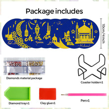 Load image into Gallery viewer, 8Pcs Starmoon Castle Diamond Painting Coasters with Holder Animal for Party