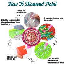 Load image into Gallery viewer, 8Pcs Mandala Diamond Painting Coasters with Holder Animal for Party Decor