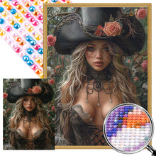 Load image into Gallery viewer, AB Diamond Painting - Full Round - rose girl (40*55CM)