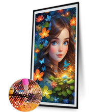 Load image into Gallery viewer, AB Diamond Painting - Full Round - girl among flowers (40*70CM)