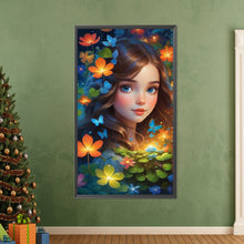 Load image into Gallery viewer, AB Diamond Painting - Full Round - girl among flowers (40*70CM)