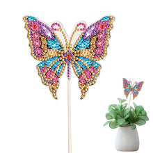 Load image into Gallery viewer, Special Shape Butterfly Garden Stake Diamond Art Craft Kits for Adults Beginners