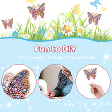 Load image into Gallery viewer, Special Shape Butterfly Garden Stake Diamond Art Craft Kits for Adults Beginners